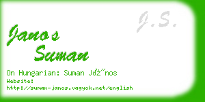 janos suman business card